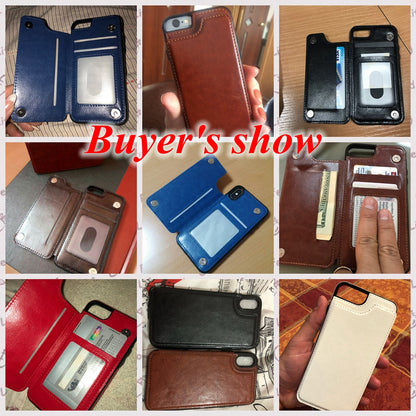 Leather Wallet Phone Case – Card Slots & Slim Folio Design