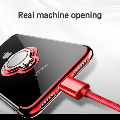 Clear Grip Phone Case – Magnetic Ring Stand & Slim Protection