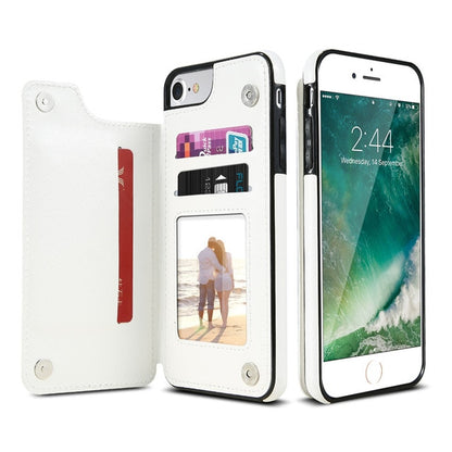 Leather Wallet Phone Case – Card Slots & Slim Folio Design