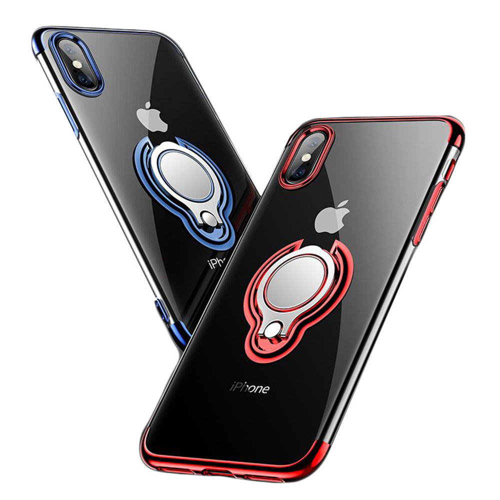 Clear Grip Phone Case – Magnetic Ring Stand & Slim Protection
