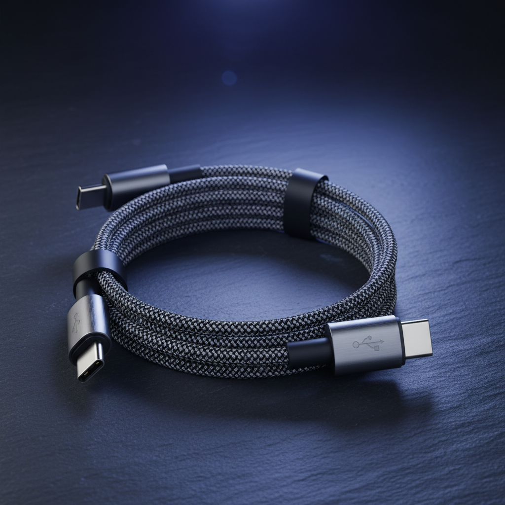Premium braided USB-C to USB-C cable 6ft