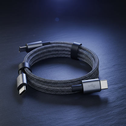 Premium braided USB-C to USB-C cable 6ft